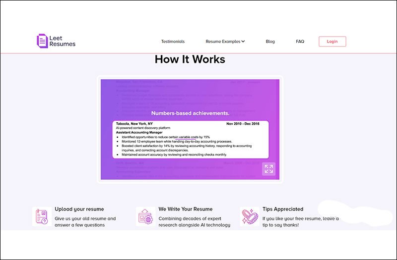Leet Resume Expert, AI Assisted Resumes