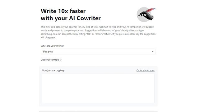 AI Cowriter