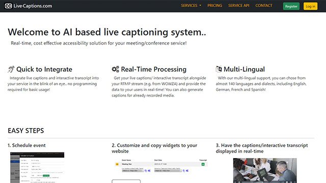 AI based live captioning system