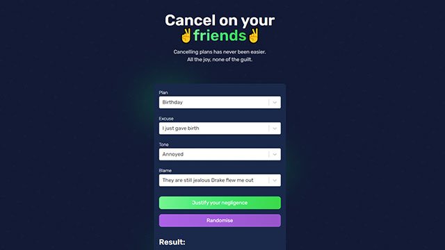 Cancel on your ✌️friends✌️