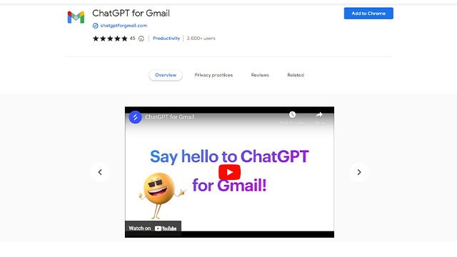 ChatGPT For Gmail