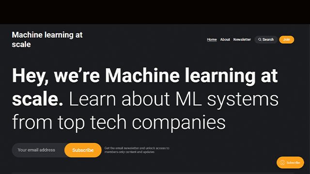 Machine learningatscale