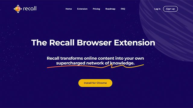 Recall Browser Extension