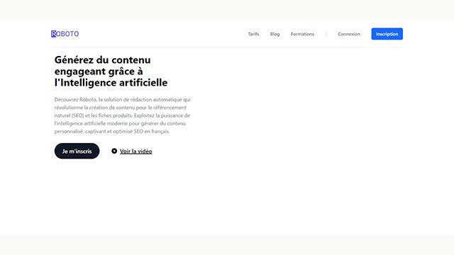 Roboto Générateur de contenu