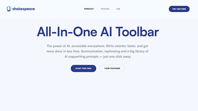 Shakespeare AI Writing Toolbar