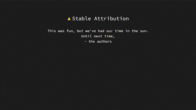 Stable Attribution