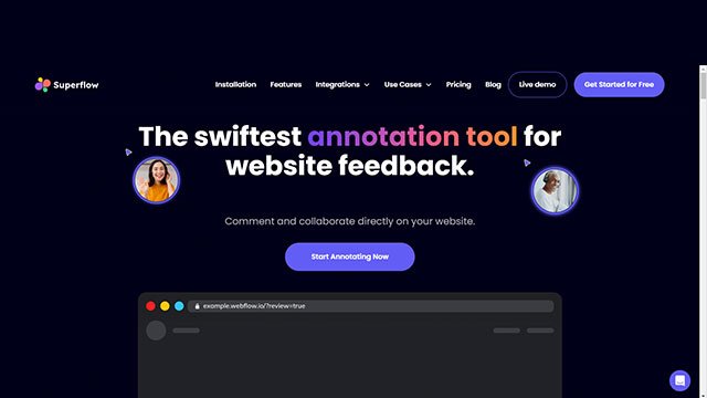 Superflow Annotate live websites