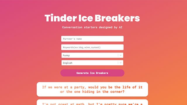 TinderIceBreakers