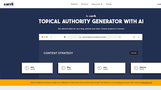 Topical authority generator with ai