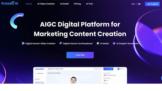 kreado AIvideocreationplatform