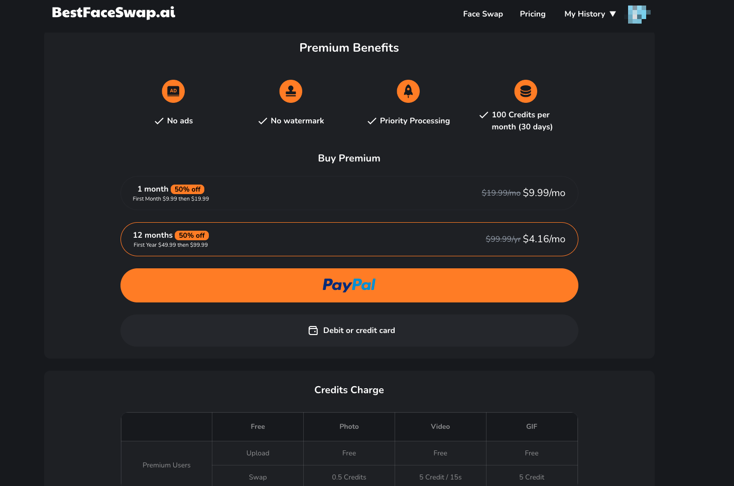 bestfaceswap pricing